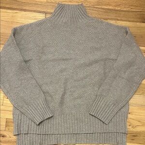 NWOT Everlane Womens The Oversized Boxy Turtleneck in Cashmere Oatmeal Size S